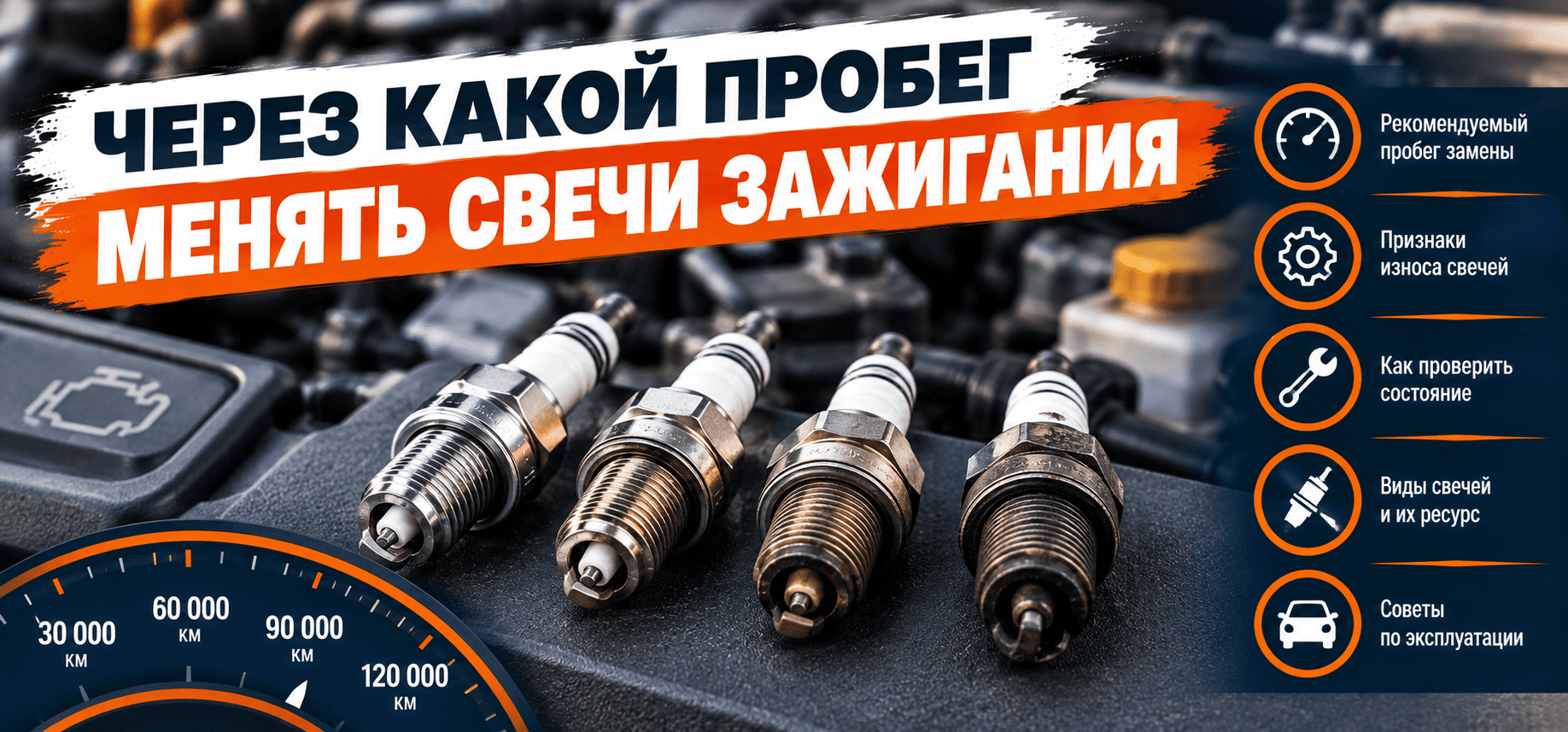 Через какой пробег пора менять свечи зажигания